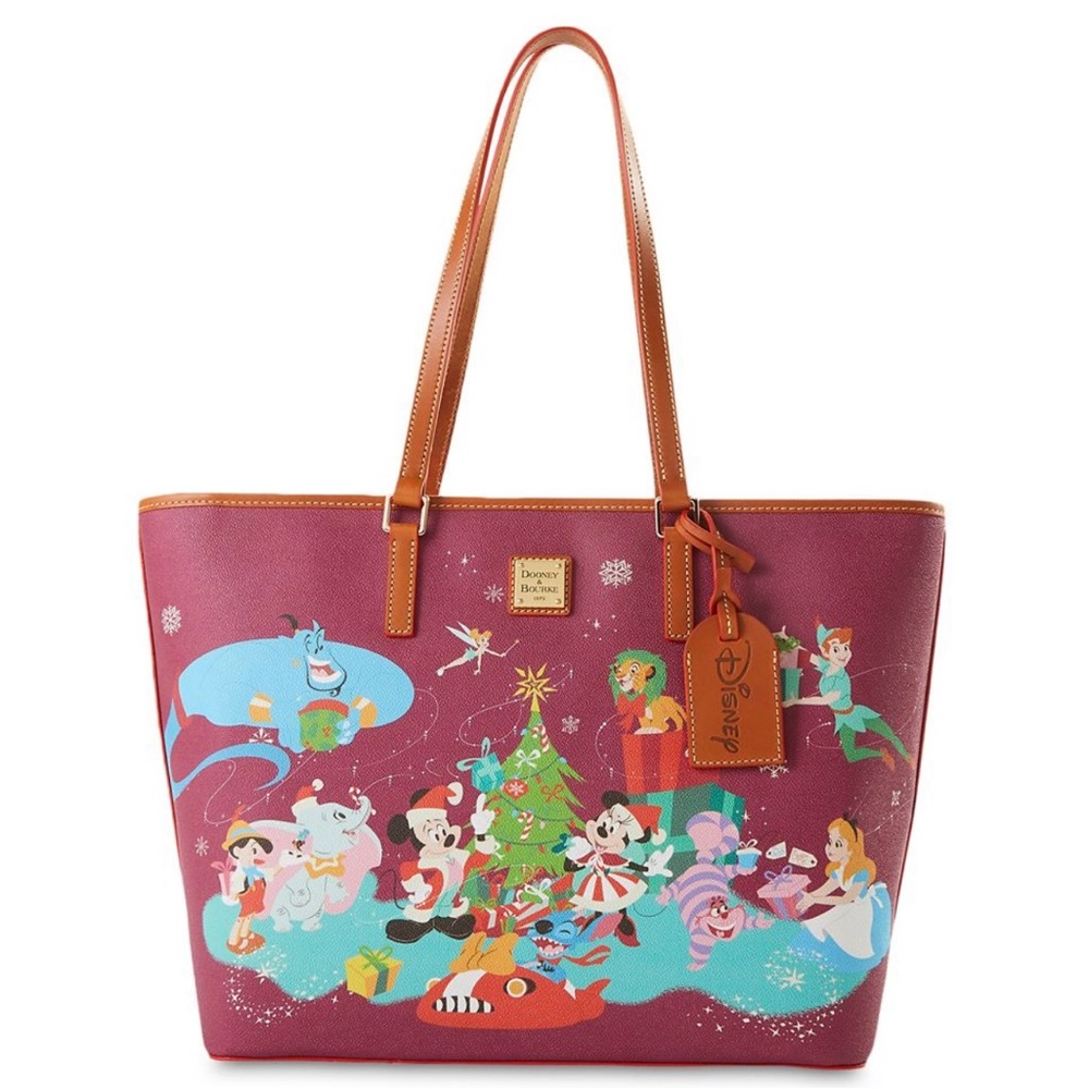 Dooney & Bourke Red Tote Bag with Whimsical Design